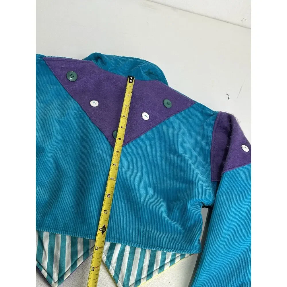 Vintage Raggamuffins Originals Kids ColorBlock V-neck Collared Jacket Size 6